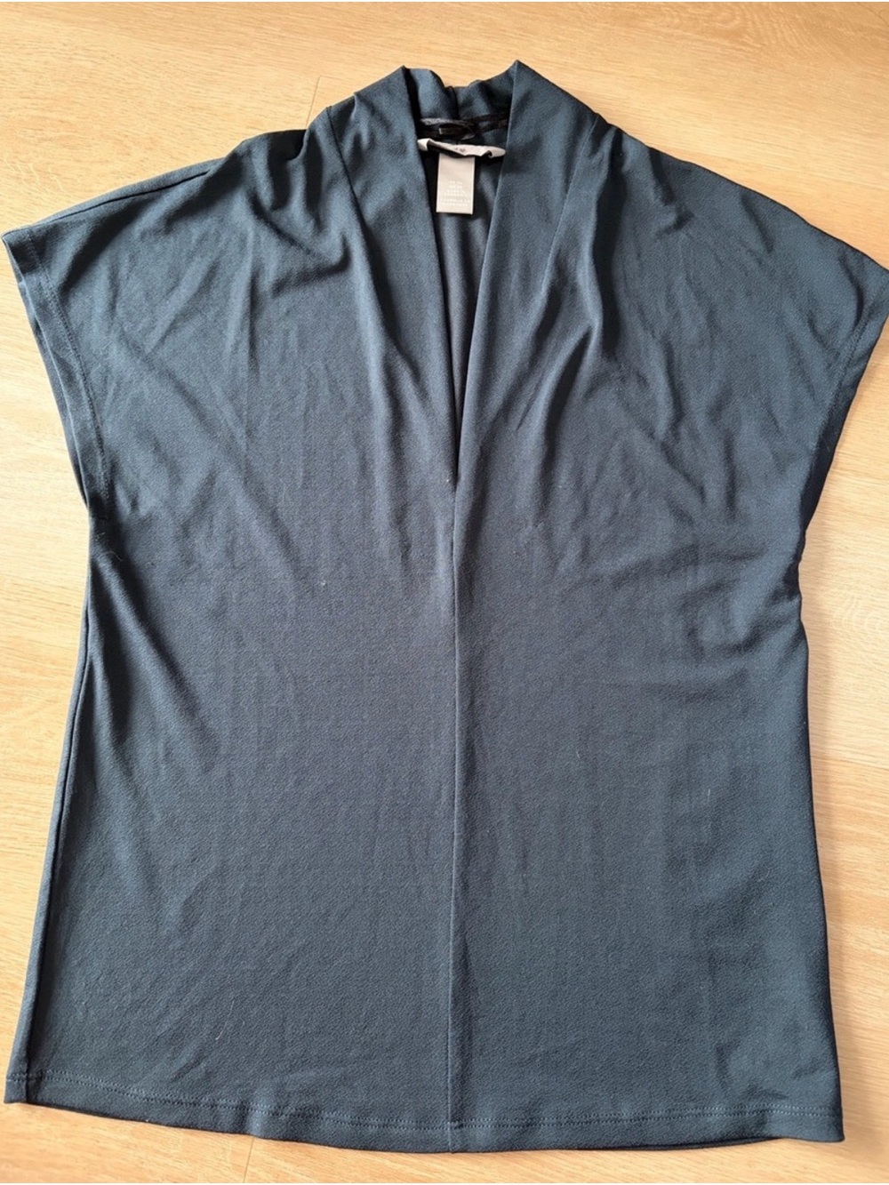 H&M Navy Blue Draped Dolman Tunic Top XS